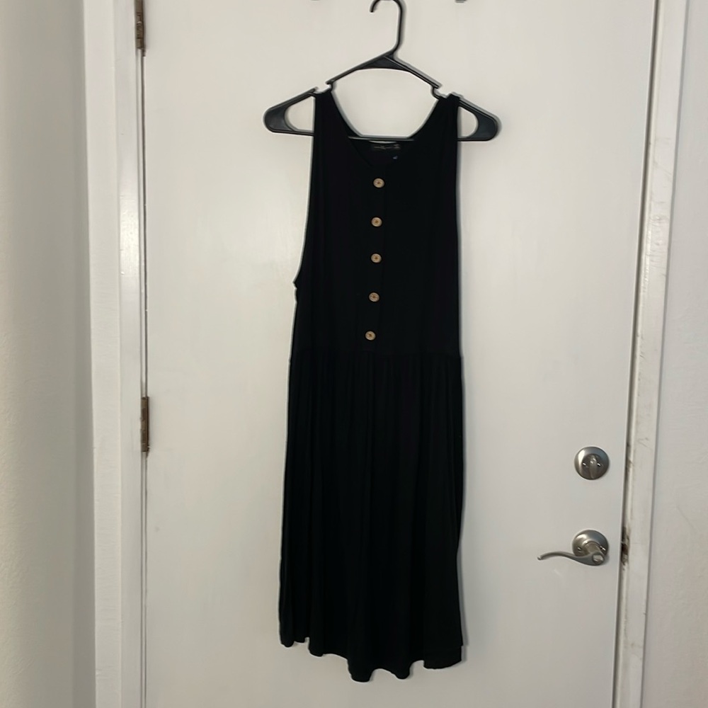 High neck loose swing dress